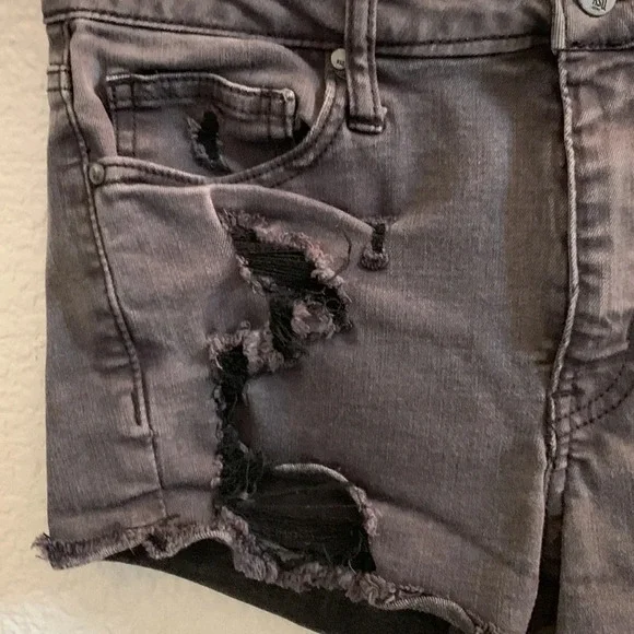 RSQ Distressed Black Denim Shorts - Picture 2 of 6